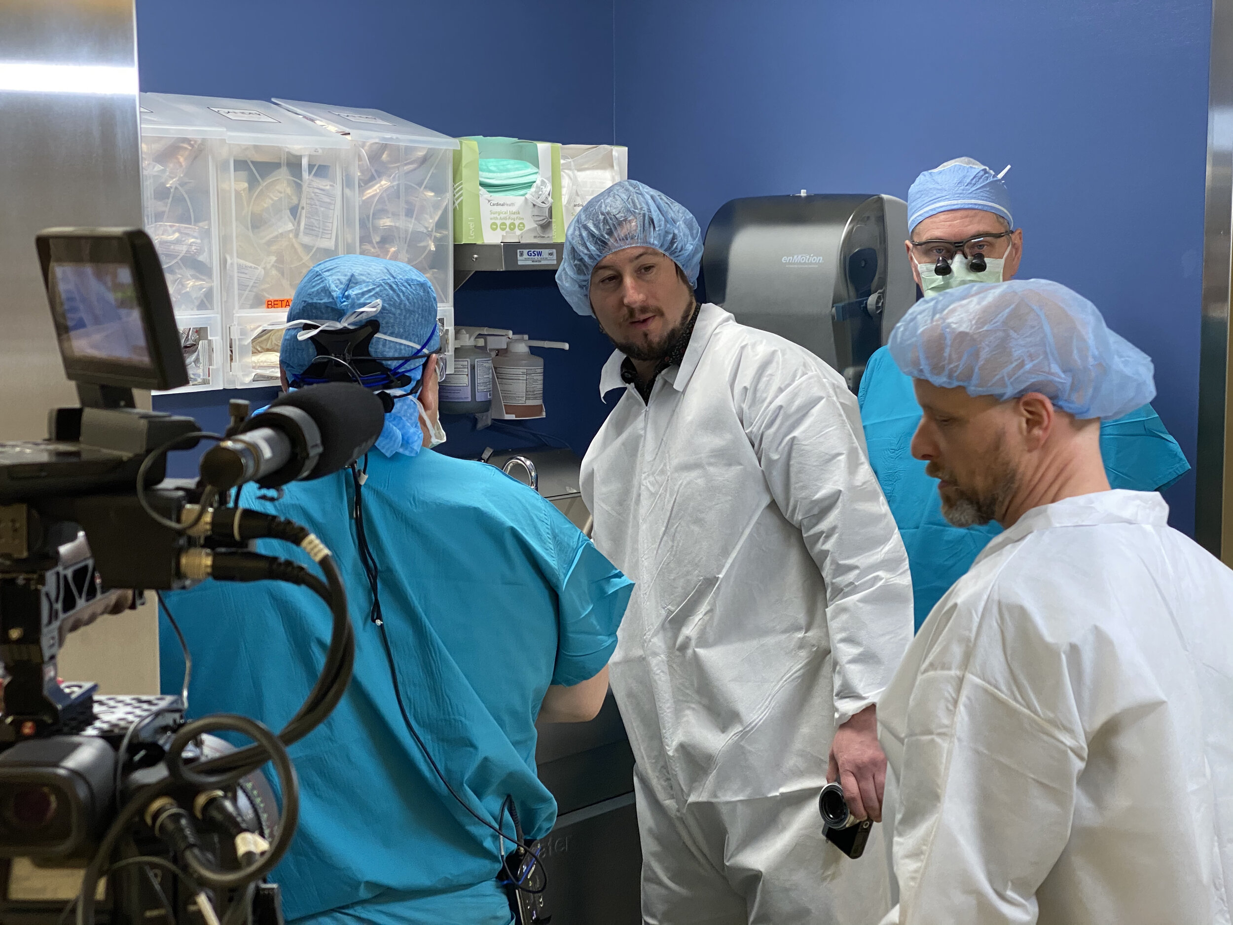 Behind the scenes, at Overlake, all guests are required to wear “bunny suits” near operating rooms. We wear them to be safe, we wear them to be sanitary, we wear them to be fashionable.